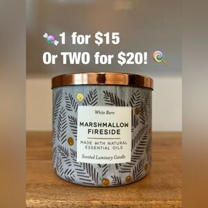 Bath and Body Works 3 Wick Candle Marshmallow Fireside